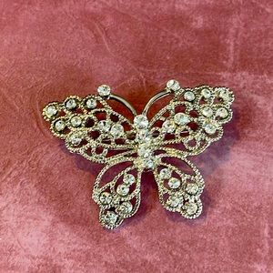 Jeweled Butterfly Brooch